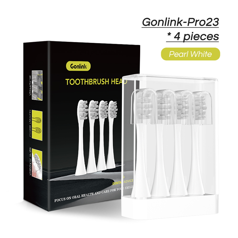 Têtes de brosse à dents électrique OEM en Dupont biodégradable avec poils doux 4 pcs
