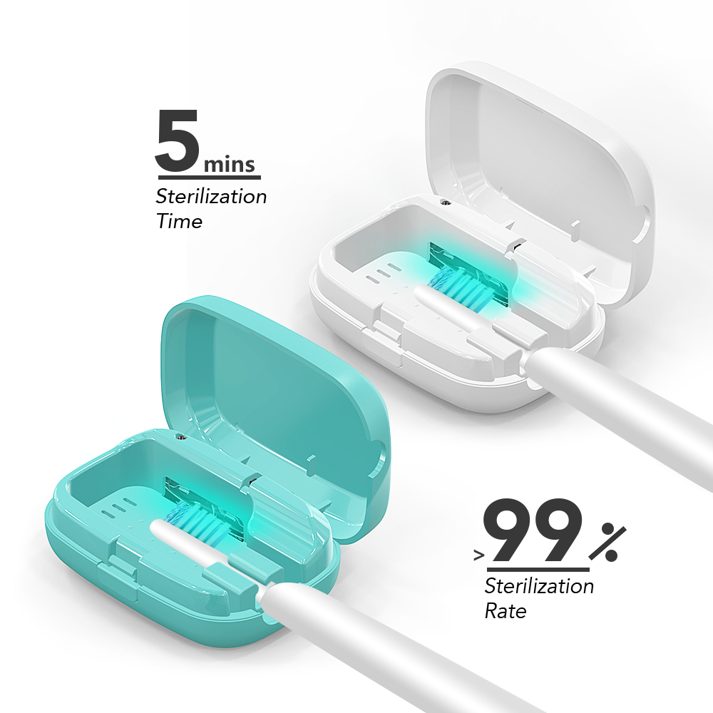 Stérilisateur de brosse à dents UV intelligent Étui stérilisateur de brosse à dents Tuer 99,9% des germes