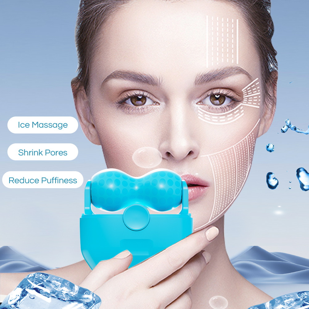 OstarRoller 2in1 Silicone Skin Cooling Cold Therapy Ice Roller Needleless Face Body Massage
