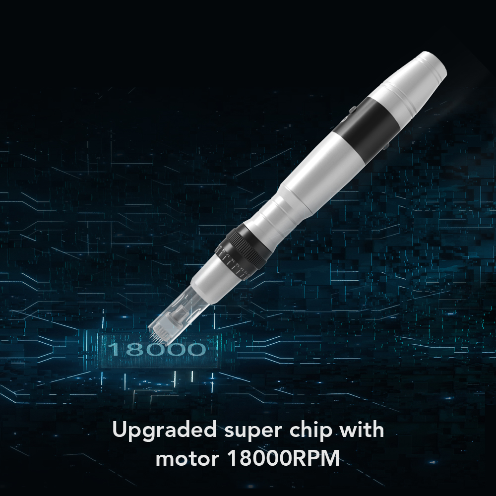 Thiết bị Microneedling Nguồn điện 3 Pin Bút tăng cường da Đèn LED Therapy