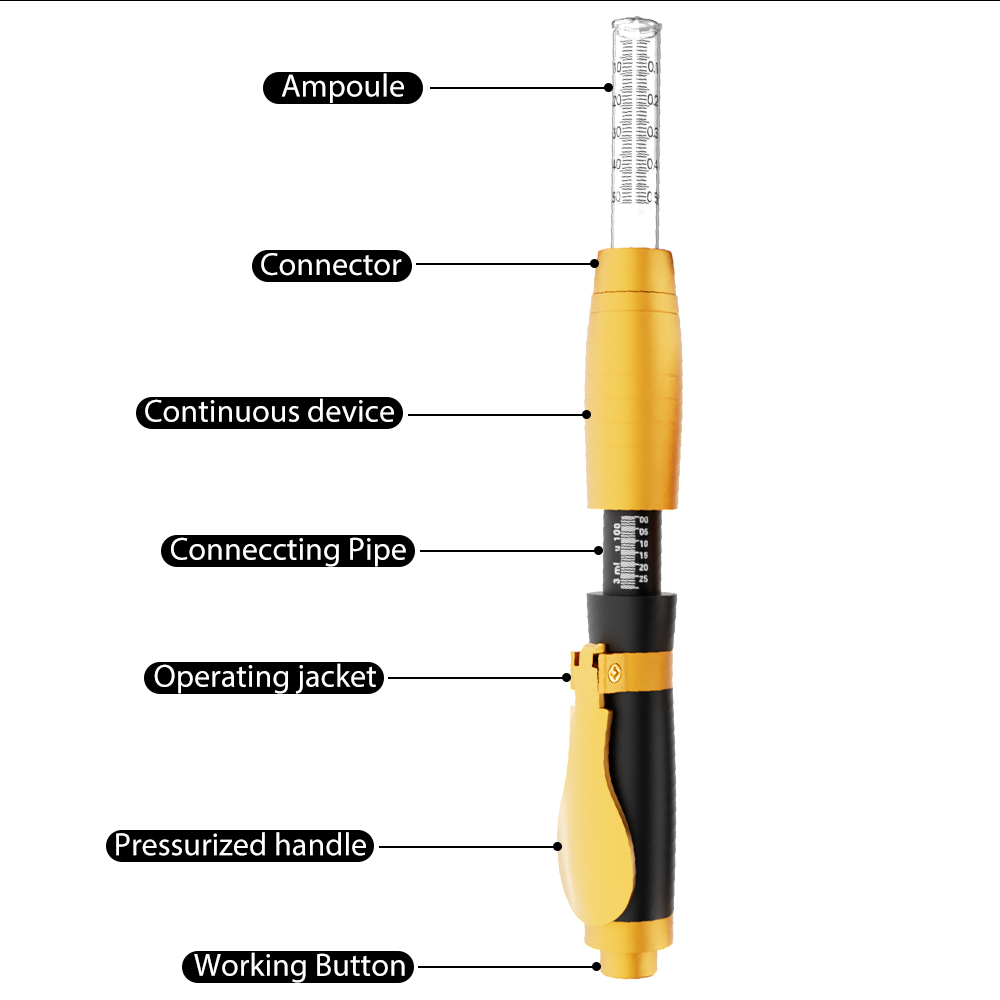 Meilleur stylo à acide hyaluronique avec ampoule de 0,3 ml et 0,5 ml pour le traitement du corps et des lèvres