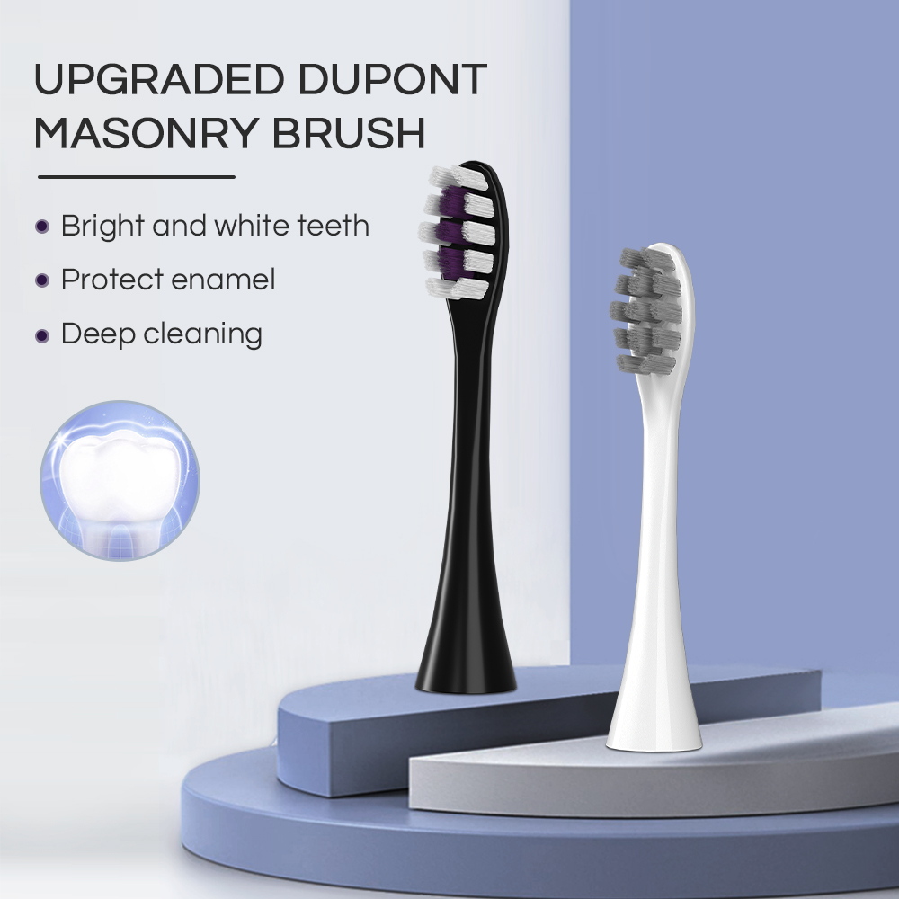 Têtes de brosse à dents électrique OEM en Dupont biodégradable avec poils doux 4 pcs