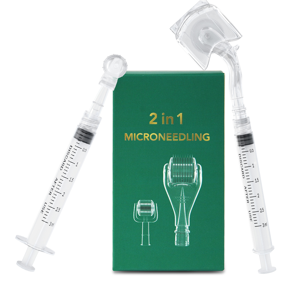 NOUVELLE Microneedling 2EN1 540 et 48 aiguilles Dermaroller pour outil de soin du visage, des yeux et du nez