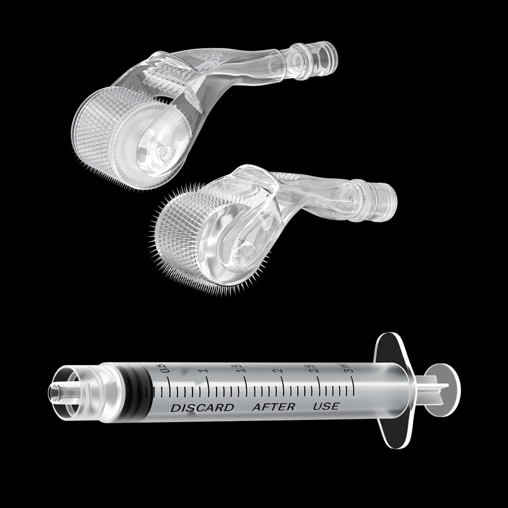 NOUVELLE Microneedling 2EN1 540 et 48 aiguilles Dermaroller pour outil de soin du visage, des yeux et du nez