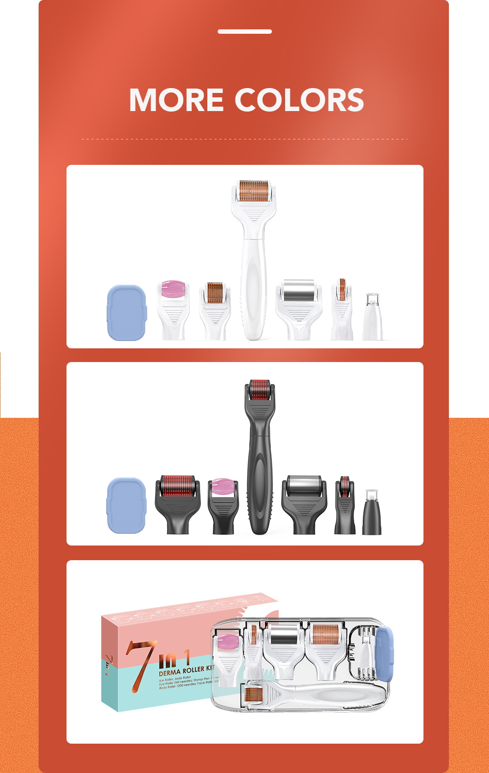 Ensemble de rouleaux Derma OstarBeauty NEW 7IN1