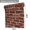 ورق حائط من الطوب الأحمر TORC قابل للتقشير والعصا ، ورق تلامس لبنة الكريسماس لمدفأة الحائط المقاومة للماء