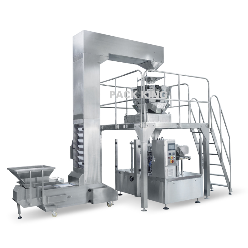 Multihead Weigher With Rotary Packer On Dried Fruits