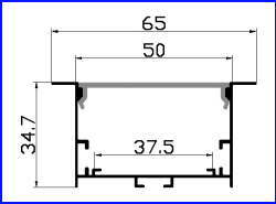PXG-5035B-A surface led aluminum profile