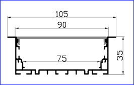 PXG-9035-A LED aluminum profile  housing for linear light aluminium profile channel aluminium profile diffuser