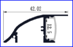 PXG-4215 China supplier round corner tile trim led strip aluminum profile
