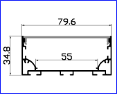 PXG-8035-M Aluminum alloy profile machining manufacturer customized led strips light bar aluminum extrusion