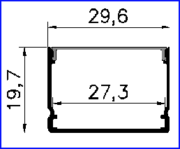 PXG-3020-M Great Led Aluminum Profile With PC Cover For Surface Mounted