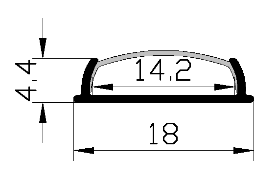 PXG-1806 Super Hot Flexible LED profile& Bendable Anodized Aluminum Profile for 10mm PCB LED Strips