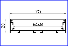 PXG-7520-M LED Aluminum Profile Channel with accessories Aluminum customization service