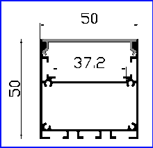 PXG-5050-M Customized Design  H Shape Round Led Aluminum Profile