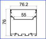 PXG-7676-M Linear pendant light led aluminum profile for led strip with suspension wires
