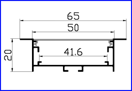 PXG-5020-A LED aluminum profile  housing for linear light aluminium profile channel with PC cover