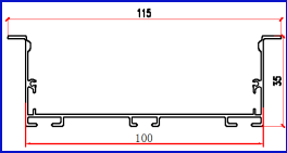 PXG-10035B-A new designed led concealed lighting profile custom high quality led aluminum profile
