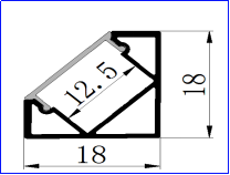 PXG-1203 V Shape Corner Aluminum LED Profile For Kitchen Cabinet Lighting