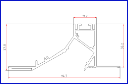 PXG-313 White Gypsum Drywall Plaster In Aluminum LED Profile For LED Strip Cove Lighting