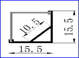 PXG-1616-90 45 Degrees Angle Corner Aluminum Mounting Channel Led Extruded Aluminum For Led Strip