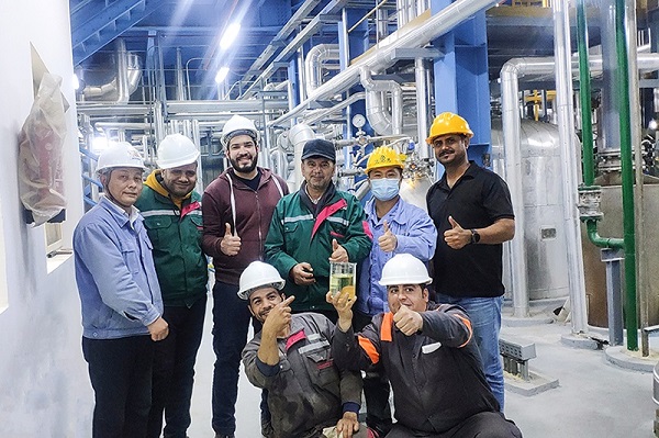 Se inauguró una planta de refinería de aceite vegetal de 200T/D en Egipto