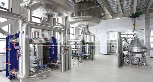 degumming section in a edible oil refinery plant supplied by Myande