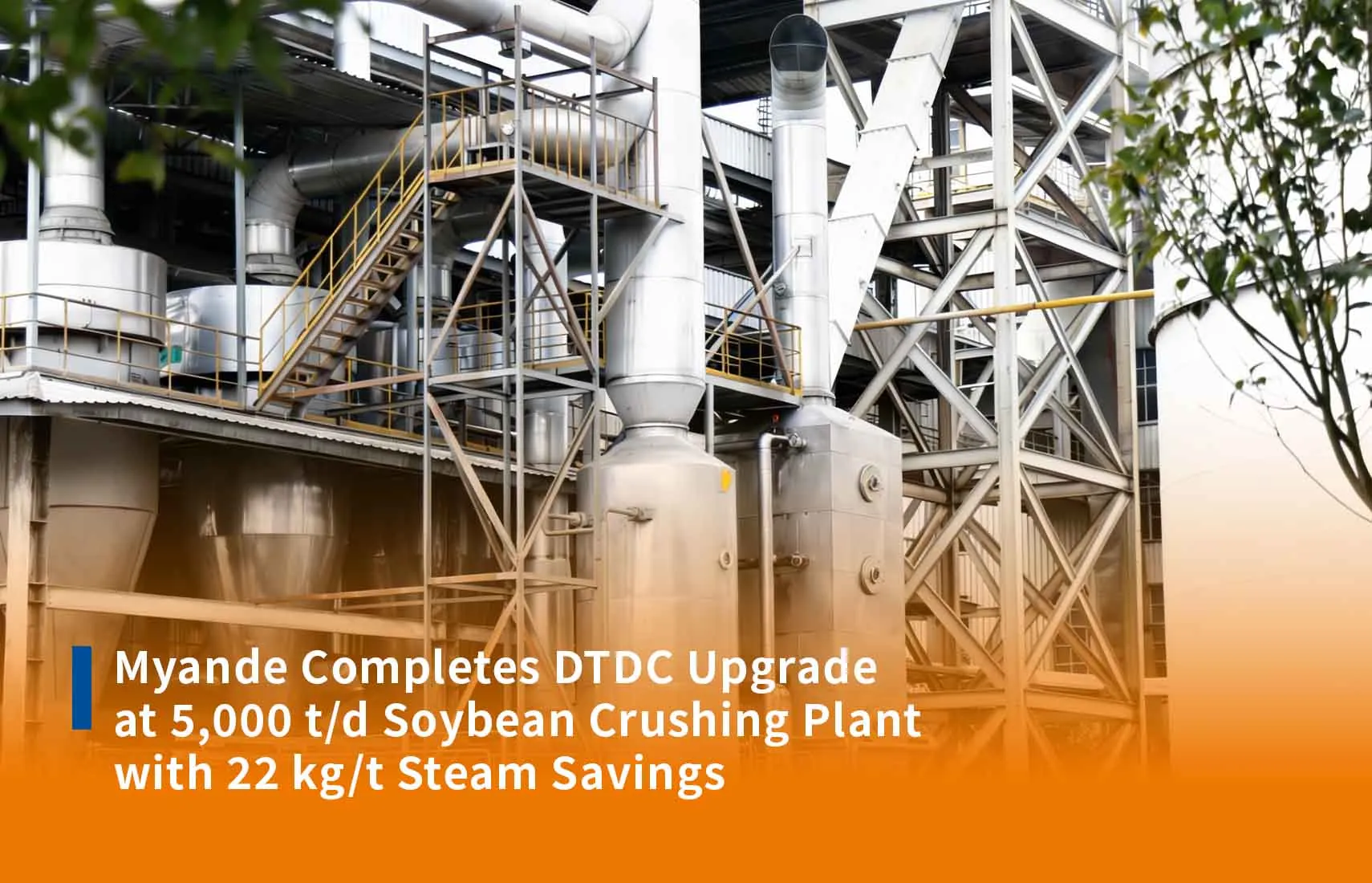 Myande Completes DTDC Upgrade at 5,000 t/d Soybean Plant With 22 kg/t Steam Savings