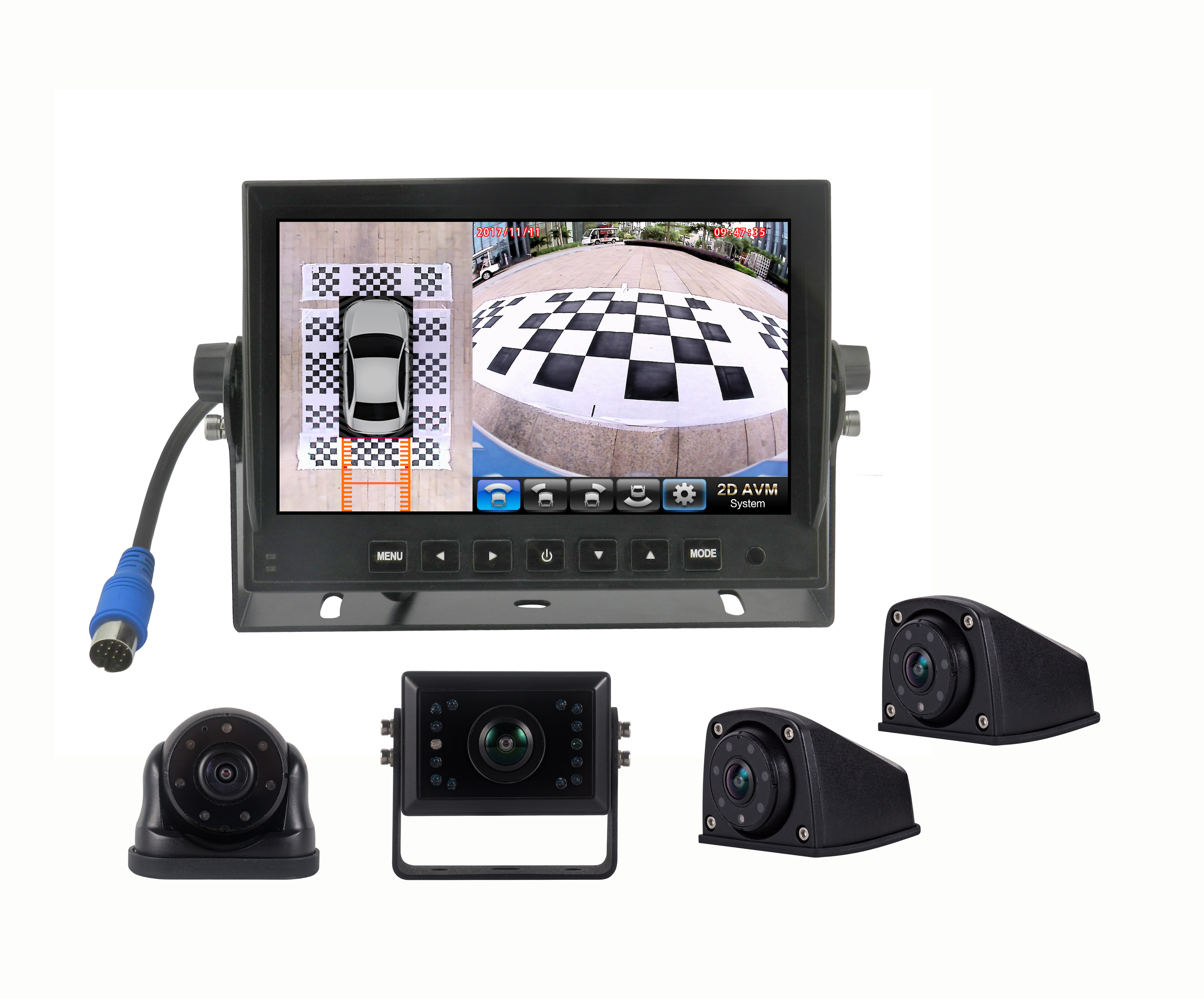 360° Round View System With Parking Sensor